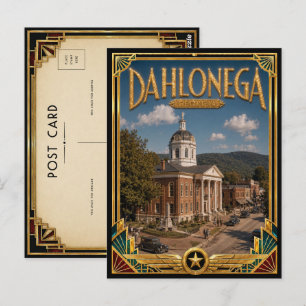 Cartão Postal Dahlonega Geórgia Arte Deco Vintage Era de Ouro