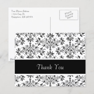 Cartão Postal Daisies Vintage Floral Obrigado Cartão-postal
