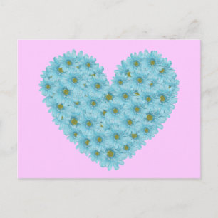 Cartão Postal Daisy Heart