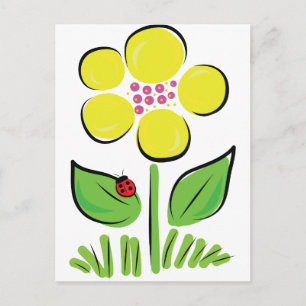 Cartão Postal Daisy Inseto