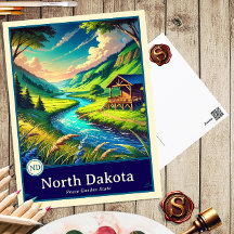Dakota do Norte | Cartão-postal Sombreado do Cel d