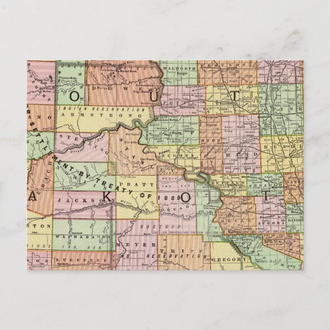 Cartão Postal Dakota do Sul (Frente)