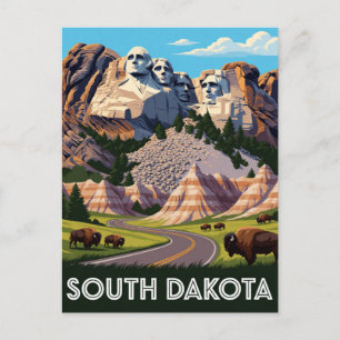 Cartão Postal Dakota do Sul EUA Black Hills Badlands Viagem 🌾