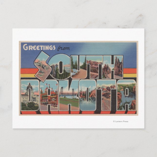 Cartão Postal Dakota do Sul - Letra Grande CenasDakota do Sul (Frente)