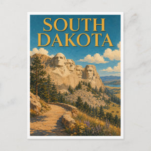 Cartão Postal Dakota do Sul Mount Rushmore GeoSaga