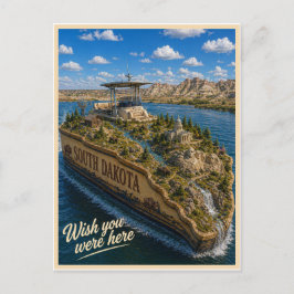 Cartão Postal Dakota do Sul | Wish You Were Here | State Series