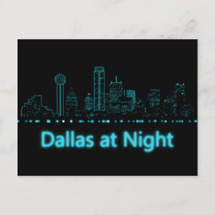 Cartão Postal Dallas à Noite