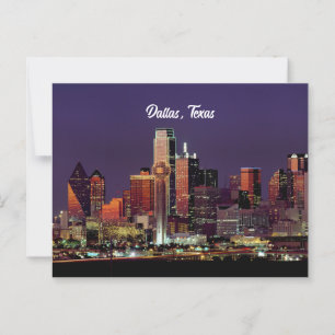 Cartão Postal Dallas, linha do horizonte do Texas