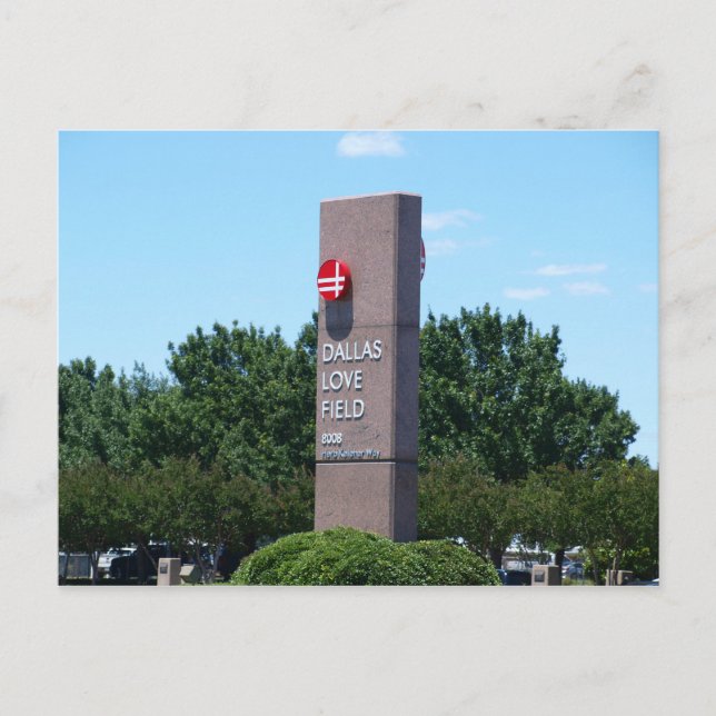 Cartão Postal Dallas Love Field (Frente)
