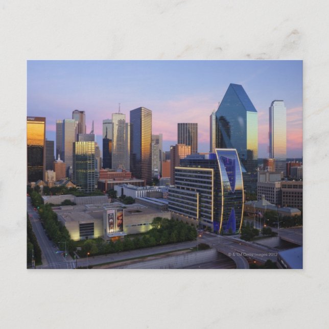 Cartão Postal Dallas Skyline (Frente)