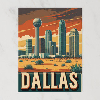 Cartão Postal Dallas Skyline