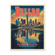 Dallas Skyline Retro Viagem