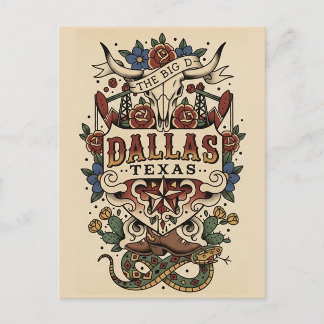 Cartão Postal Dallas Texas (Frente)