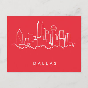 Cartão Postal Dallas Texas Skyline