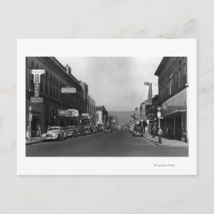 Cartão Postal Dalles, Oregon Main Street Town View