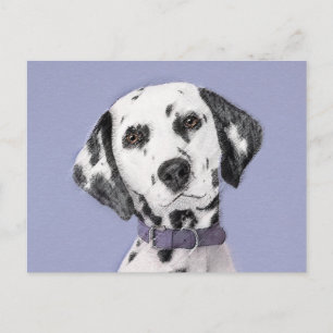 Cartão Postal Dalmatian Painting - Cute Original Dog Art