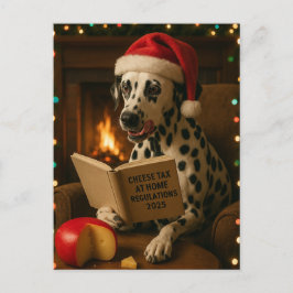Cartão Postal Dalmation 'Cheese Tax' Christmas postcard