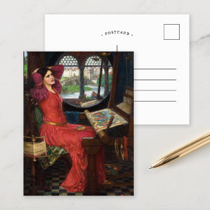 Cartão Postal Dama de Shalott   John William Waterhouse