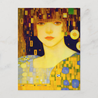 Cartão Postal Dama Dourada do ART NOUVEAU