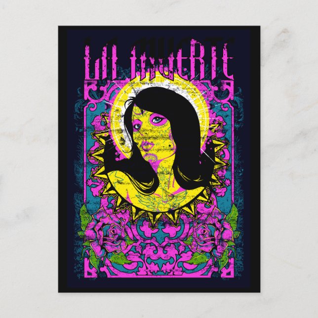 Cartão Postal Dama roxa (Frente)