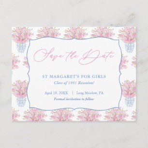 Cartão Postal Dama Salve A Data Para Reunião de Aniversário Marc