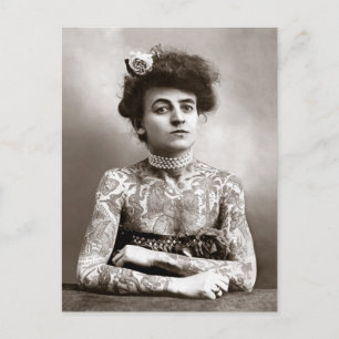 Cartão Postal Dama Tatuada, 1907