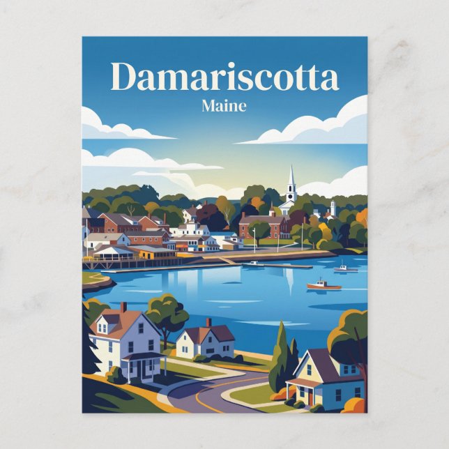 Cartão Postal Damariscotta EUA (Frente)