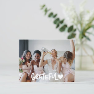 Cartão Postal Damas de Honra Agradecem Foto Obrigada