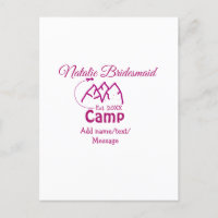 Damas de honra do acampamento rosa adicionar nome 