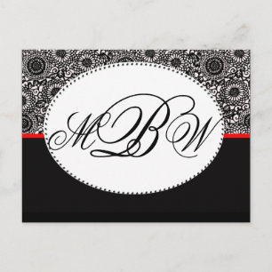 Cartão Postal Damasco preto e branco personalize seu próprio mon