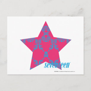 Cartão Postal Damask Aqua-Magenta 2