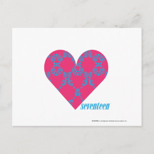 Cartão Postal Damask Aqua-Magenta 4