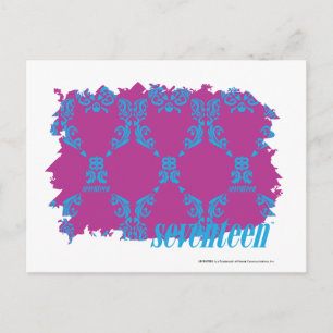 Cartão Postal Damask Aqua-Purple 2