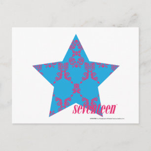 Cartão Postal Damask Magenta-Aqua 2