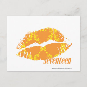 Cartão Postal Damask Orange-Yellow