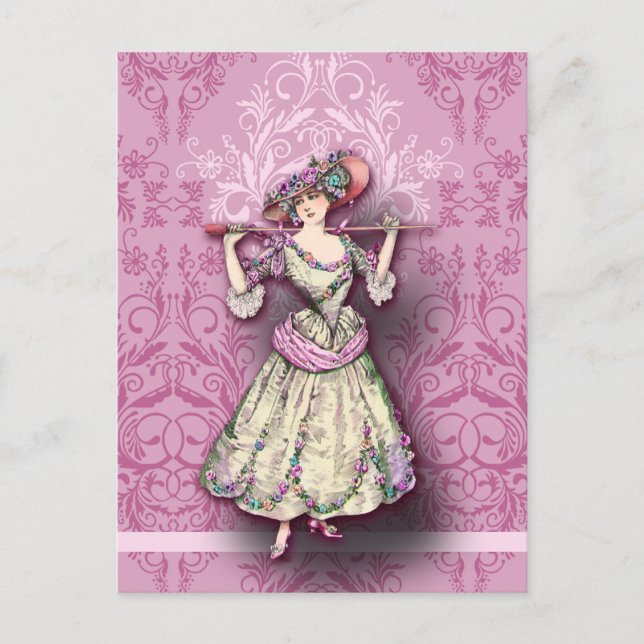 Cartão Postal Damask Wildflower, MARIE ROSETTE (Frente)
