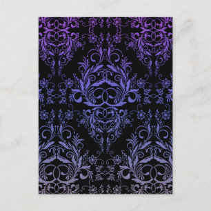 Cartão Postal Damask Wildflower, MIDNIGHT MASCARADA