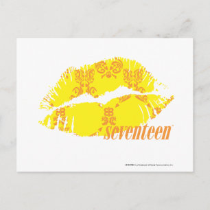 Cartão Postal Damask Yellow-Orange