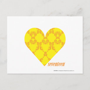 Cartão Postal Damask Yellow-Orange 4