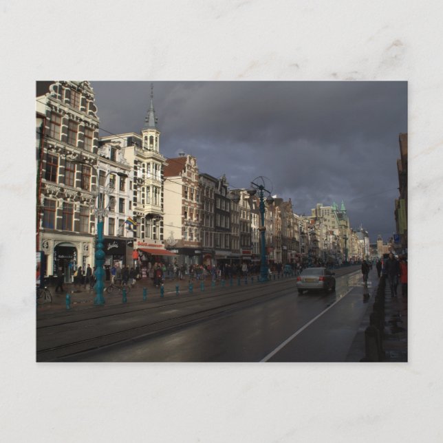 Cartão Postal Damrak, Amesterdã (Frente)