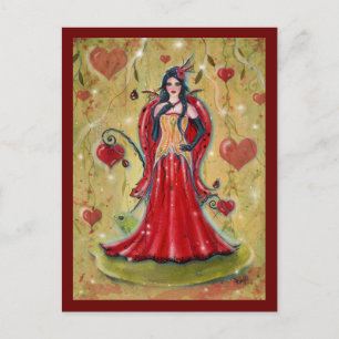 Cartão Postal Damybug Fairy Heart Fada de namorados por Renee