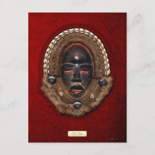 Cartão Postal Dan People Dean Gle Mask [Costa do Marfim] em Red 