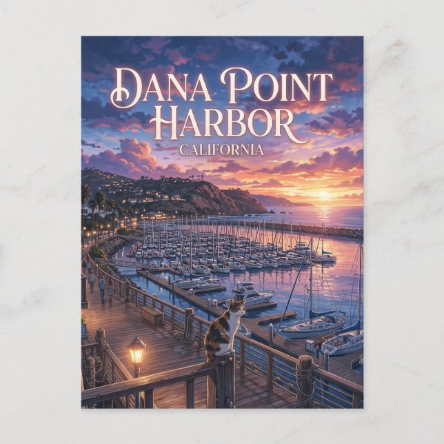 Cartão Postal Dana Point Harbor EUA (Frente)