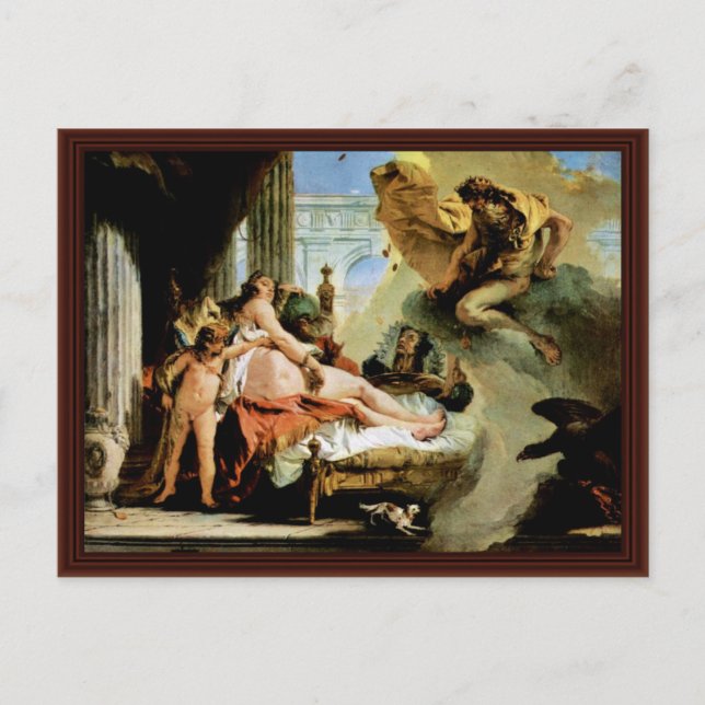 Cartão Postal Danae E Zeus Por Tiepolo Giovanni Battista (Frente)