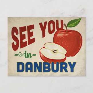 Cartão Postal Danbury Connecticut Apple - Viagens vintage