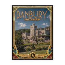 Danbury Connecticut Arte Deco Vintage Idade Dourad