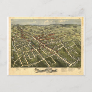 Cartão Postal Danbury Connecticut em 1875