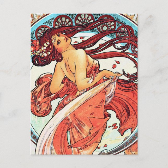 Cartão Postal Dança - Arte Antiga Arte Nova de Mucha (Frente)