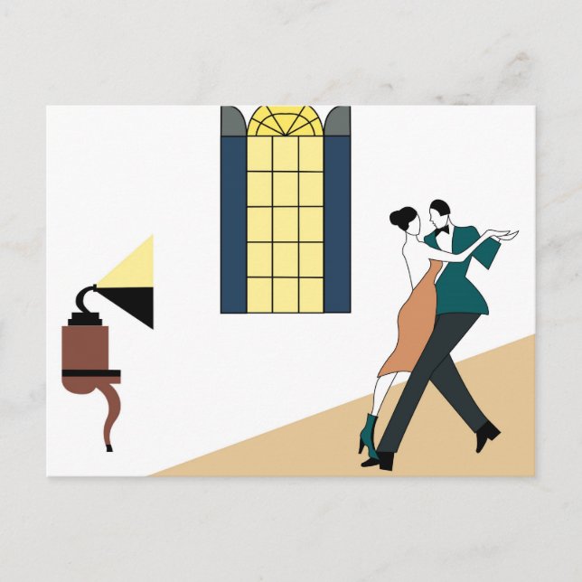 Cartão Postal dança casal (Frente)