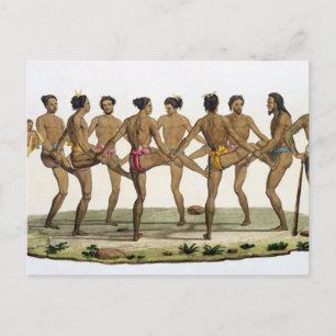 Cartão Postal Dança de Caroline Islanders, prato 22 de Le